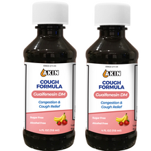 Load image into Gallery viewer, 2-pak Wellness Brands by Akin DM Cough Formula with Guaifenesin (Strawberry-Banana) 2 4oz bottles - Buy more and save....see our 4 pack!  6.99 each 22% off!