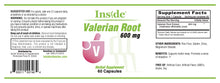 Load image into Gallery viewer, Single - Inside Valerian Root 600 mg capsules – herbal relaxation support 60 ct - only 1 capsule when the competitors require 2!Expires 11/27