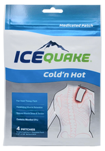 Load image into Gallery viewer, 4-pak IceQuake Cold 'n Hot Topical Analgesic Pain Relief Patches (4 patches  per pak) 35% off! Free shipping!