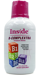Inside B-Complextra Therapeutic Liquid Vitamins 16 oz. $1.66 per oz. (20% off) Incredible 95% absorption rate.  Contains 10 B Vitamins and more! Increase energy levels with a great tasting liquid! Buy more and save...see our 2 pack! Expiration 2025