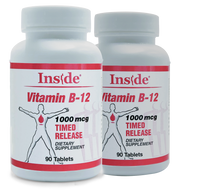 Load image into Gallery viewer, 2-pak Inside B-12 Time Release 1000 mcg Tablets - Long lasting energy! 15% Off! Expiration 8/26!