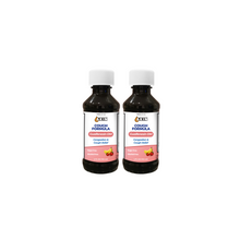 Load image into Gallery viewer, Akin DM Cough Formula with Guaifenesin (Strawberry-Banana) 2 4oz bottles  (20% off) - $1.62 per oz! -  Buy more and save....see our 4 pack!  Expiration 2025!
