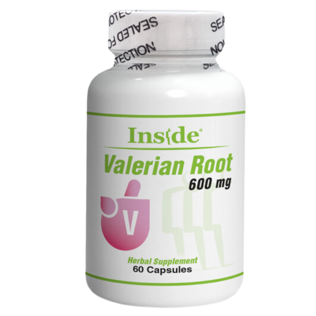 Single - Inside Valerian Root 600 mg capsules – herbal relaxation support 60 ct - 10% off Expires 11/27