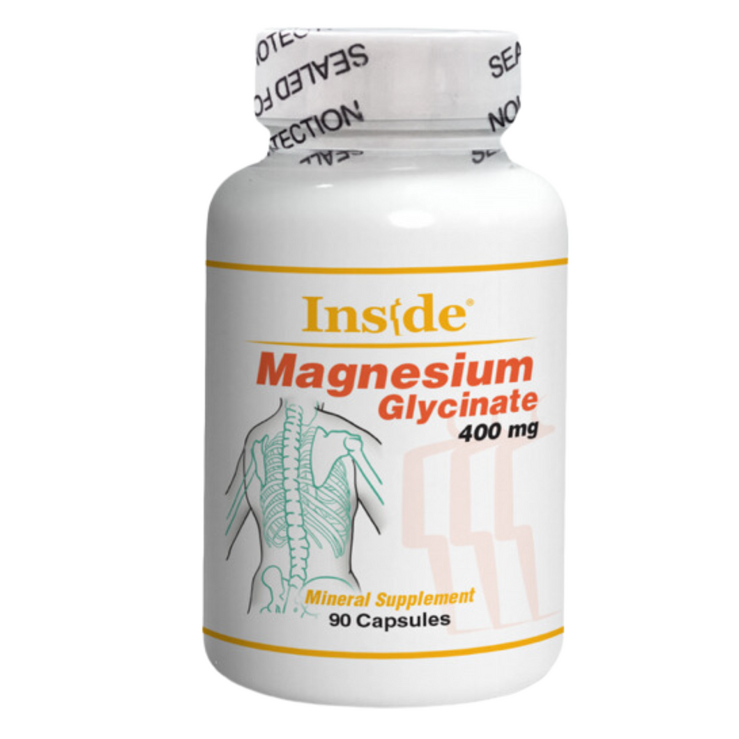 Single - Inside magnesium glycinate 400 mg capsules – sleep & relaxation support 90 ct - 10% off Expires 11/27