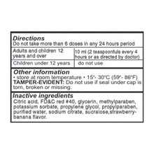 Load image into Gallery viewer, Akin DM Cough Formula with Guaifenesin (Strawberry-Banana) 4 4oz bottles (38% off) - $1.25 per oz! - expiration 2025!
