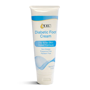 Akin Diabetic Foot Cream - 1 4-oz tube - $3.25 per oz. (17.7% off)  great for dry itchy skin - recommended for diabetic foot care - Expiration 2025!