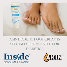 Load image into Gallery viewer, Akin Diabetic Foot Cream 8 oz. ($2.25 per oz.) 2-pack - (18.2% off!) Expiration 2025! Great for dry, itchy skin, recommended for diabetic foot care.  Expiration 2025!

