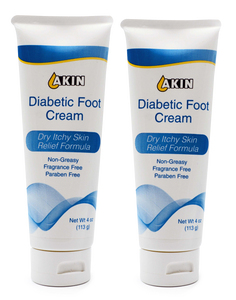 Akin Diabetic Foot Cream 2 pack (4 oz tubes)