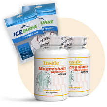 Load image into Gallery viewer, &lt;p style=&quot;font-size: 24px;&quot;&gt;BONUS BUY&lt;/p&gt;&lt;br&gt;&lt;b&gt;Inside Magnesium Glycinate&lt;/b&gt;&lt;br&gt;&lt;p style=&quot;font-size: 16px;&quot;&gt; 2 pack + 2 FREE IceQuake Patches ($7.84 value) &lt;br&gt;While supplies last.&lt;/p&gt;
