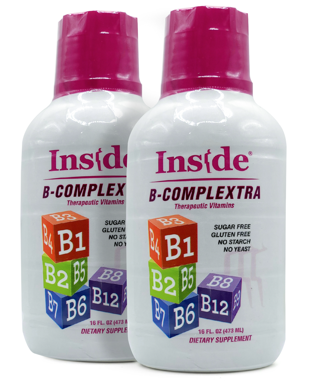 Inside B-Complextra Therapeutic Liquid Vitamins 16 oz. (2-Pack-34.5% off) $1.22 per oz.! Incredible 95% absorption rate.  Contains 10 B Vitamins and more! Increase energy levels with a great tasting liquid!  Expiration 2025