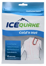 Load image into Gallery viewer, IceQuake Cold &#39;n Hot Topical Analgesic Patches (2 Pack) 4 patches per pack $1.50 each! Expiration 2025

