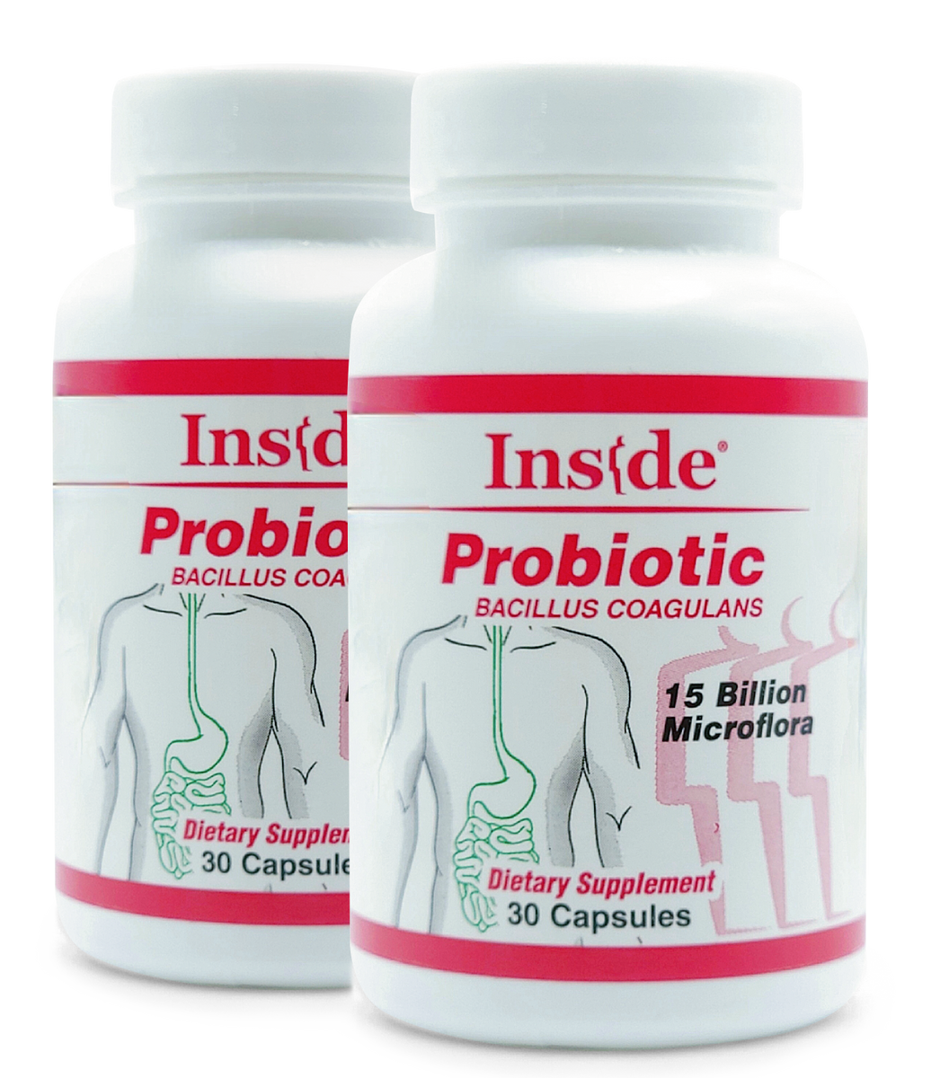 2-pak Inside Probiotic Bacillus Coagulans Capsules - Take care of your ...