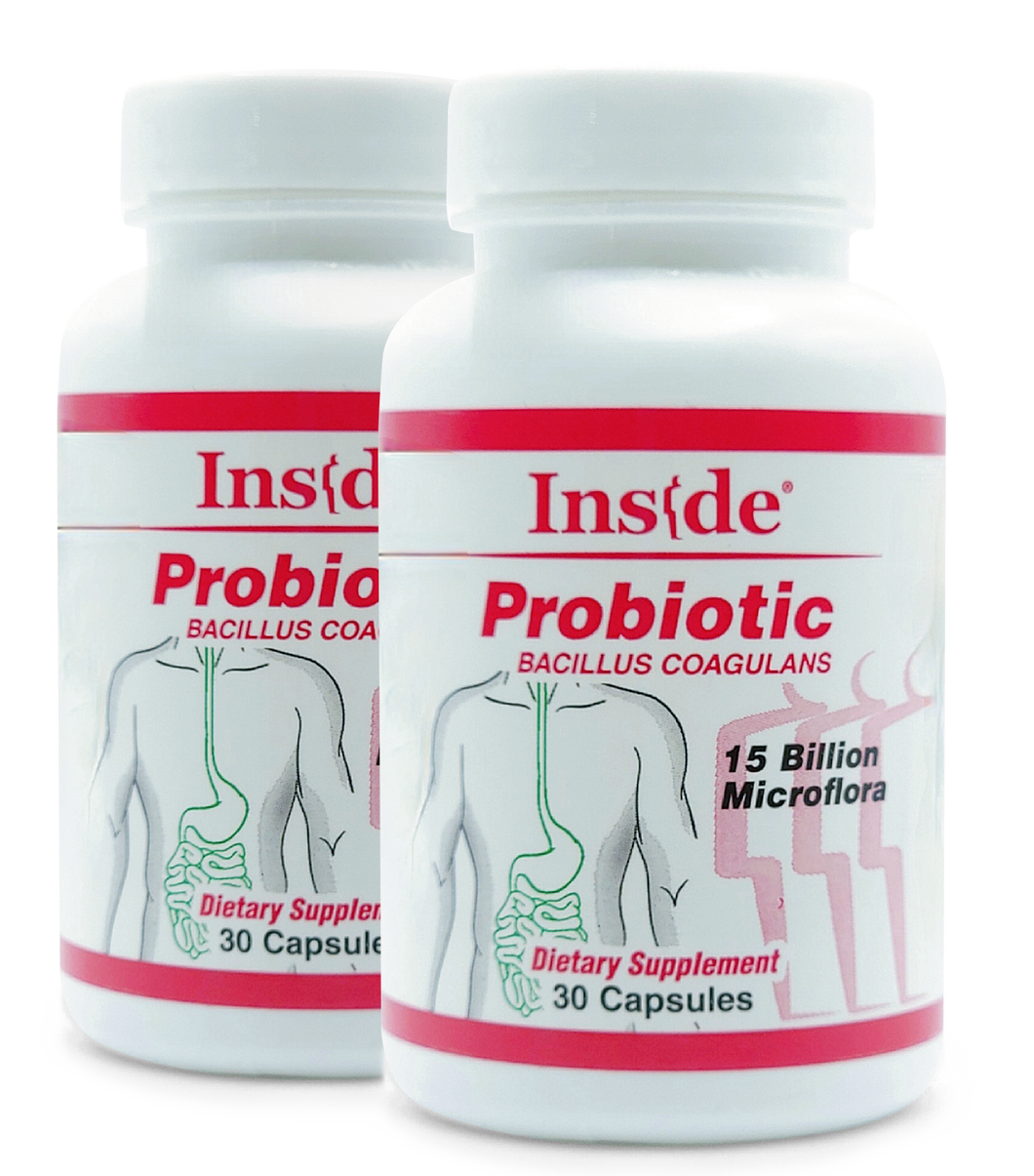 Inside Pharma-Grade Probiotic Bacillus Coagulans Capsules (2 pack) No refrigeration required - 60 Capsules (27% off) 21.6 cents per Capsule!  Buy more and save....see our 4-pack!  Expiration 2025!