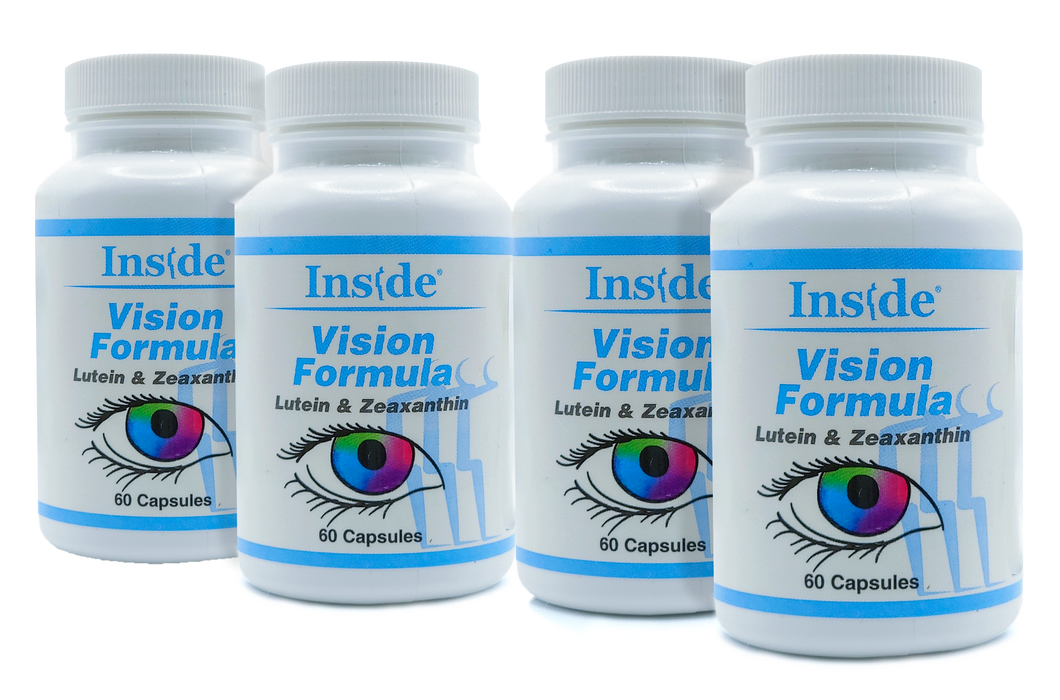 Inside Pharma-Grade Vision Formula Capsules with Lutein/Zeaxanthin, (4 Pack) - 240 Capsules (26.4% off) 9.5 cents per Capsule! Expiration 2025!