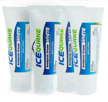 Load image into Gallery viewer, IceQuake White Analgesic Cream - 2 oz. (4-Pack) 16.7% off – $2.50 per oz.) Expiration 2025
